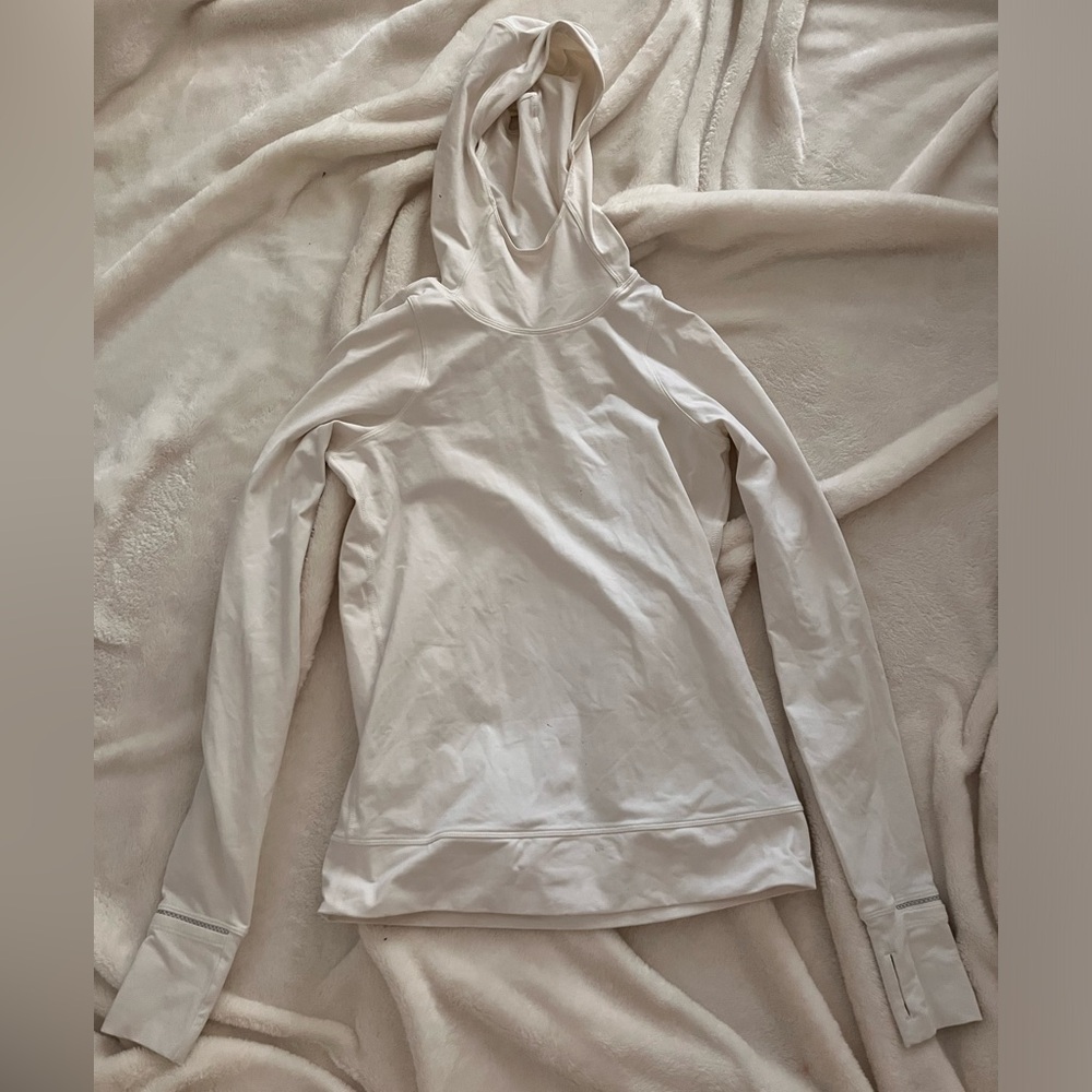 White lululemon athletic wear hoodie